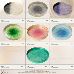 Bandejas de Madera para Servir Comida y Decoración, Personalizadas, al por Mayor, de Lujo, OEM, ODM, Juego de Bandejas de Madreperla - Product Image 6