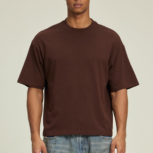 ผู้ผลิตมืออาชีพ เสื้อยืดโอเวอร์ไซส์ผ้าฝ้าย 100% หนา 300 กรัม สกรีนโลโก้ได้ตามต้องการ เสื้อผ้าสตรีทแวร์ผู้ชาย ทรงบ็อกซี่ แห้งเร็ว ระบายอากาศได้ดี - Product Image 3
