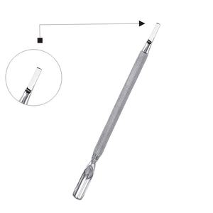Empujador de cutículas de uñas profesional de acero inoxidable y removedor de esmalte para limpieza y eliminación de esmalte - Product Image 1