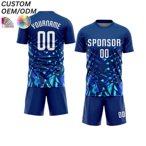 Tenue de football Maillot d'équipe Kit d'entraînement Support OEM ODM pour marques de football en gros Respirant 100% Polyester Manches courtes - Product Image 1
