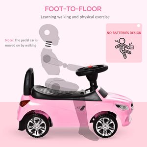 Auto Giocattolo Rosa per Bambini con Musica, Clacson, Fari e Funzioni di Stoccaggio - Product Image 6