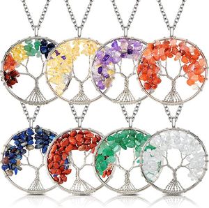 Colgante de cristal curativo de siete Chakras hecho a mano, diseño de latón a la moda con múltiples incrustaciones de piedras preciosas, colgante de flor de latón para el amor - Product Image 3