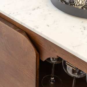 Aparador de mármol Vandana Radiant Neo y madera de mango - Product Image 2