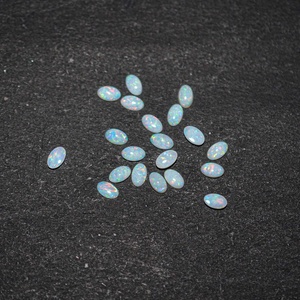 พลอยโอปอลจากออสเตรเลีย4x6มม. พลอยโอปอลทรงรีเรียบประกายไฟหลากสี - Product Image 2