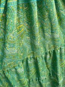 Green Floral Print V-Neck Maxi <b>Dress</b> With Elastic Waist And Ruffles <b>Boho</b> Loose Chiffon <b>Summer</b> Casual <b>Dress</b> - Product Image 5
