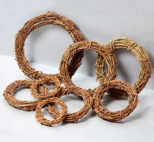 Natural Rattan Vietnam Rustic Vintage Durable <b>Wreath</b> Ring <b>Christmas</b> Wedding Decor <b>Door</b> Displays Flowers Retail and Bulk Order - Product Image 4