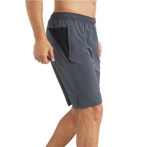 Shorts Bermuda pour Homme Gris Couleur Unie Séchage Rapide avec Poches Taille Élastique Style Décontracté Tissu Tissé Taille Mi-Haute - Product Image 6