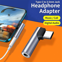 90 °   Adaptateur audio USB-C vers 3,5 mm, connecteur en forme de L à 90 degrés avec puce DAC de haute qualité pour écouteurs, téléphones mobiles Samsung, ordinateurs portables, jeux, OTG