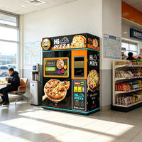 Distributeur de pizzas réfrigéré commercial avec étagères multi-niveaux et alarme autodiagnostique pour les halls d'hôtels