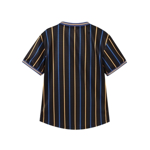 Maillot de baseball rayé noir SGRho jaune pour femme, chemise de sport de sororité, maillot d'équipe athlétique à boutons avec lettres grecques, personnalisable - Product Image 2