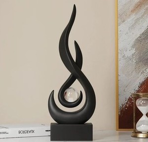 Escultura Abstracta Contemporánea de Aluminio, Geométrica, Hecha a Mano, Ecológica, Decoración para el Hogar, para Mesa de Sala de Estar, Decoración para Diwali - Product Image 2