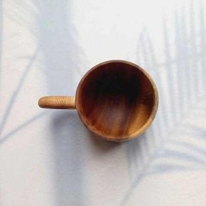Taza de Café de Madera de Acacia, Taza de Té Ecológica Hecha a Mano - Product Image 2