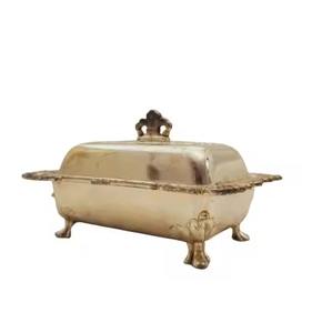 Recipiente de metal para mantequilla con tapa, para servir en la cocina, para la mesa del comedor, para presentar el desayuno - Product Image 6