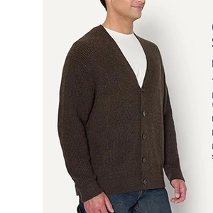 Suéter tipo cárdigan clásico de punto con botones para hombre - Product Image 2