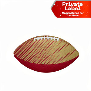 Ballon de football américain en caoutchouc pour l'entraînement, taille 3 pour enfants, taille Pee Wee, personnalisable OEM, taille junior en cuir PVC - Product Image 1