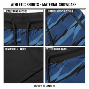 Quick Dry Knitted Mesh 95% Polyester ODM Custom Logo Sport Drawstring Double Layer Eco-Friendly 2 in 1 Short Gym Men pant - Product Image 6