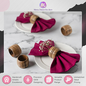 Fabricante y Exportador de Origen Indio que Vende Ampliamente Juegos de 4 Anillos de Papel para Servilletas de Madera a un Excelente Precio de Mercado - Product Image 5