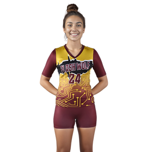 Conjunto de Uniforme de Voleibol Unisex, Personalizado OEM, Sublimado, 100% Poliéster Transpirable, Talla Grande, Manga Corta, Ropa Deportiva - Product Image 1