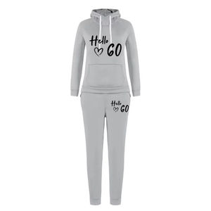 Fashion Women's Winter Plus Size Hooded <b>Track</b> <b>Suit</b> Set 100% Cotton Jogging Outfit with Sweatpants - Product Image 6