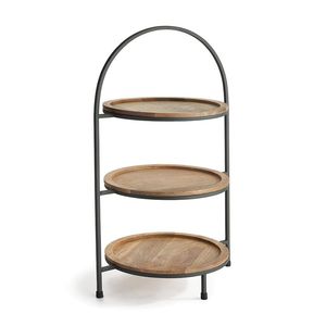 Top Selling Modern Wooden 3-Tiers Cake Stand with Raised Platform for <b>Displaying</b> Cakes Pastries Fruit Dessert Oven Safe - Product Image 5