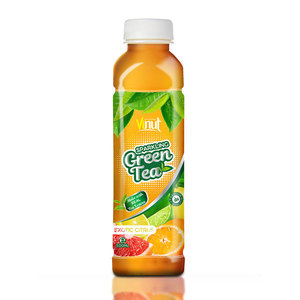 Eau gazeuse premium 500 ml au thé vert et aux agrumes exotiques, fabricant de boissons OEM ODM sous marque privée - Product Image 1