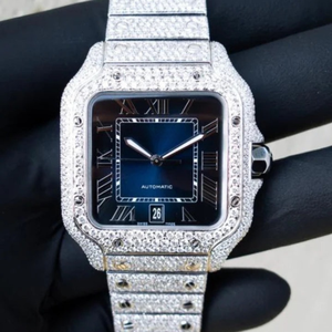 Montre de haute qualité pour homme, style hip-hop, personnalisée, sertie de diamants de laboratoire, montre en diamant VVS, cadeau - Product Image 1