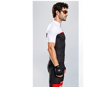 Maillot de Ciclismo para Mujer, Transpirable, ACTIVE STRETCH, con Estampado Digital Personalizado por Sublimación, Manga Corta, Negro, Blanco, Malla - Product Image 6