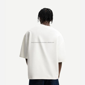 เสื้อยืดผ้าฝ้ายโอเวอร์ไซส์แบบซักด้วยกรดและวิธีการพิมพ์ดิจิตอลความยาวยาวปรับแต่งได้100% - Product Image 2