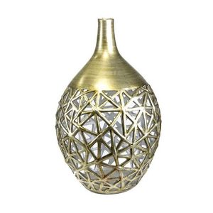 Vase à fleurs moderne en aluminium avec surface métallique lisse pour arrangements floraux frais et artificiels - Product Image 6