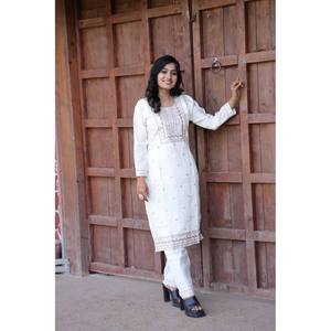 Salwar Kameez de Algodón para Fiesta, Talla XL, Parte Superior e Inferior con Bordado de Lentejuelas - Product Image 2