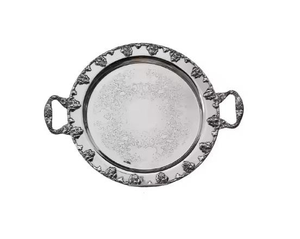 Plat de service coréen en acier inoxydable 304 de qualité alimentaire, plateau doré pour steak et barbecue, assiette à dessert doublement épaissie pour buffet - Product Image 5