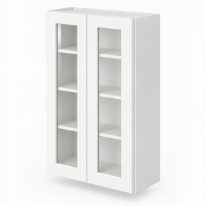 Armario de Pared con Puerta de Vidrio de 24 x 42 Pulgadas, Estilo Shaker Blanco, Hecho a Medida, RTA, Directo de Fábrica en Vietnam - Product Image 2