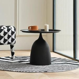 Black <b>Side</b> <b>Tables</b> Set of 2 Modern <b>Round</b> Metal Accent <b>Tables</b>, <b>Small</b> Bedside & End <b>Tables</b> for Living Room & Bedroom - Product Image 5