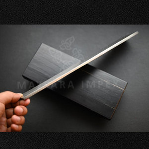 เหล็กดามัสกัสทำมือลายขนนก  ความยาวรวม 12 นิ้ว กว้าง 2 นิ้ว หนา 5 มม. - Product Image 4