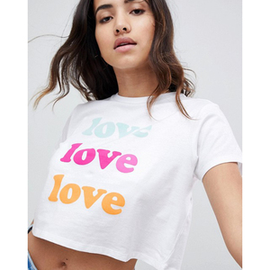 Camiseta Corta Blanca para Mujer, Cuello Redondo, Corte Regular, Informal, de Algodón Jersey, Estilo Primavera Verano - Product Image 1