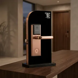 กุญแจล็อคประตูโรงแรมอัจฉริยะ Rose Gold TES 301 SB พร้อมระบบควบคุมการเข้าออกด้วยคีย์ RFID แบบมือถือ - ระบบล็อคดิจิทัลที่ปลอดภัย - Product Image 4