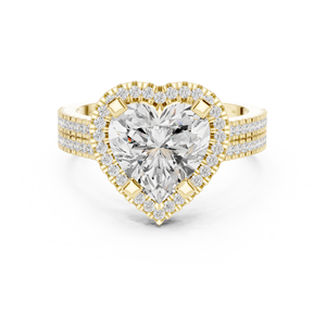 Bague de fiançailles classique en or 10k 14k 18k avec diamant de 2,5 carats de taille cœur cultivé en laboratoire, rapport IGI, VVS DEF, pour anniversaire et mariage - Product Image 5