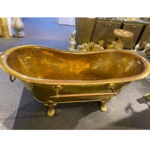 Bañera Decorativa de Cobre Puro con Acabado Antiguo, Ecológica, Moderna, Hecha a Mano, de Lujo, Independiente, para Hoteles, Resorts y Spas - Product Image 1