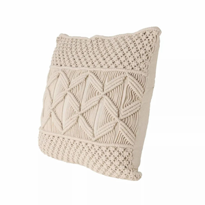 Handmade Macrame <b>Throw</b> Cushion <b>Cover</b> Envelope Closure Abstract Pattern Square Pillow <b>Cover</b> for Home Décor Pillow Case 16x16 Inch - Product Image 2