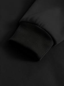 Custom Mens Black Tracksuit Set Zip Jacket Wide Leg <b>Pants</b> Casual Streetwear Sportswear Two Piece Matching Outfit Supplier - Product Image 3
