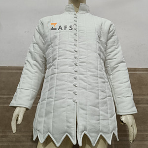 Medieval Gambeson Coat Zig-Zag Design Handmade Padded Cotton Armor <b>Jacket</b> Reenactment Costume Protective Medieval Clothing - Product Image 6