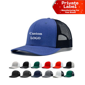 <b>Vintage</b> Washed Cotton Trucker Hats 5-Panel Breathable Summer <b>Cap</b> Premium Nylon Fabric Trucker Hats Lightweight Quick-Dry - Product Image 1