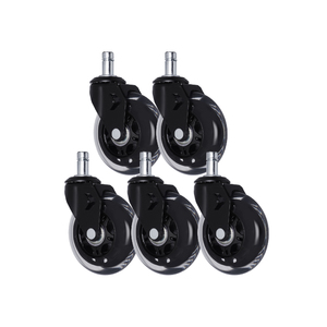 Ruedas giratorias transparentes modernas de poliuretano de 3 pulgadas para muebles, ruedas para silla de oficina de ajuste Universal, silla para juegos, paquete de 5 - Product Image 2
