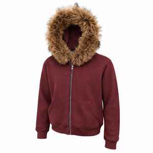 Fabricante de sudaderas con capucha personalizadas, bordadas, holgadas, extragrandes, con cremallera, para hombre, de color sólido, con cremallera corta y piel sintética. - Product Image 6