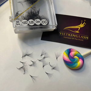 Premade Eyelash Extensions Vietnam Spike A Shape Wispy <b>Cluster</b> <b>Lashes</b> Cashmere Matte Black <b>Lash</b> Trays Wholesale - Product Image 1