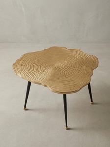 Home Poetry Modern <b>Round</b> Coffee <b>Table</b> With Hammered Finish 42 Cm Diameter Living Room Furniture Contemporary Design - Product Image 2