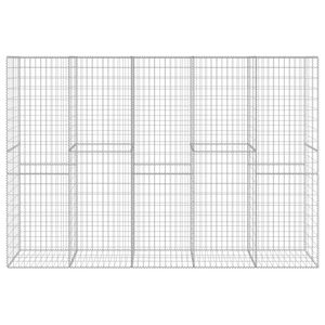 ผนัง gabion กับฝาครอบเหล็กชุบสังกะสี118.1 "x 19.7" x 78.7 "สำหรับการจัดสวนและดาดฟ้า - Product Image 3
