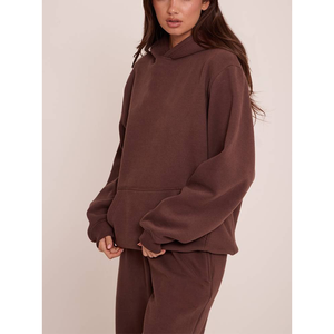 Custom Heavyweight <b>Women</b> <b>Baggy</b> Hoodie Winter French Terry Sweatshirt with 3D Logo Graphic Print& Pockets Fitness Sportswear - Product Image 1