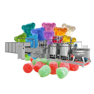 Linea di Produzione Completamente Automatica ad Alta Efficienza per <span class=keywords><strong>Caramelle</strong></span> Gommose Stile <span class=keywords><strong>Haribo</strong></span> al Gusto Lampone Blu con Miscelatore, Capacità 50kg/h - Product Image 1