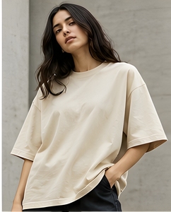 T-shirt unisexe surdimensionné en coton French Terry 240 GSM, style streetwear, impression DTF personnalisée, fabrication OEM - Product Image 5